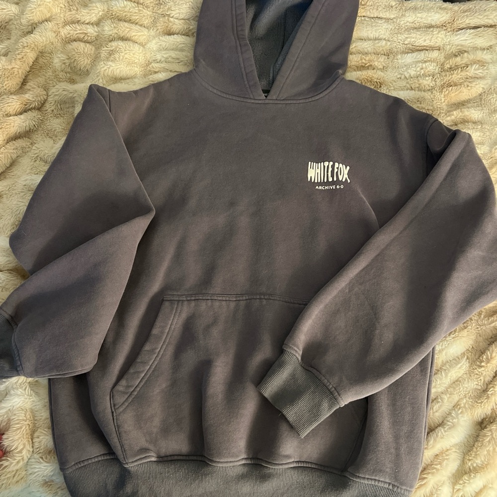 White Fox Dark Gray Hoodie